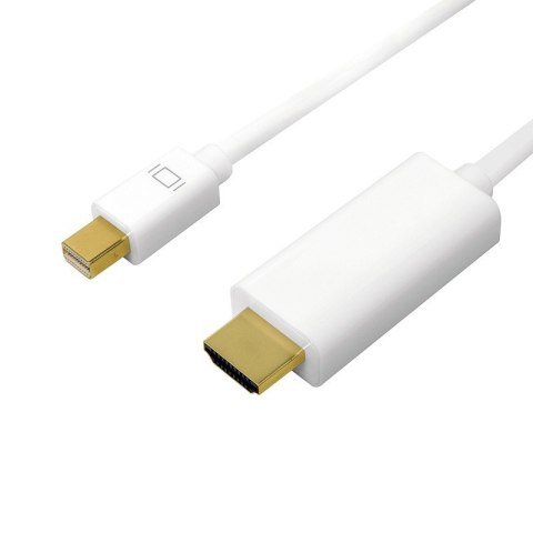 Kabel mini DisplayPort do HDMI 4K 5m biały LogiLink