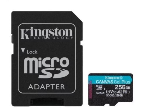 Karta pamięci microSD Kingston Canvas Go Plus 256GB 170 90MB s U3 V30
