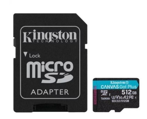 Karta pamięci Kingston microSD 512GB Canvas Go Plus 170MB/s U3