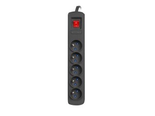 Listwa zasilająca Armac R5 1.5m 5x230V 10A czarna przeciwprzepięciowa