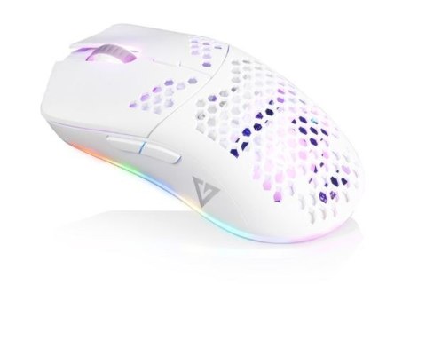 Mysz optyczna przewodowa MODECOM VOLCANO SHINOBI 3327 RGB lekka biała