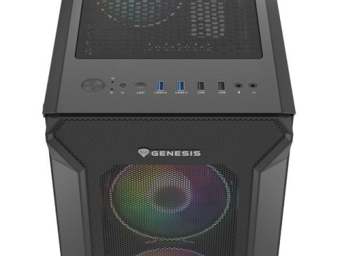 Obudowa Genesis Irid 505 V2 ARGB midi tower z oknem USB 3.0