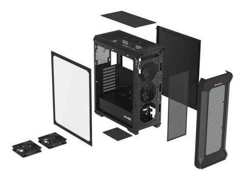 Obudowa Genesis Irid 505 V2 midi tower z hartowanym szkłem USB 3.0