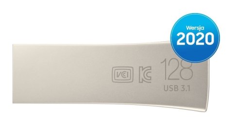 Pendrive Samsung BAR Plus USB 3.1 128 GB srebrny szybki minimalizm
