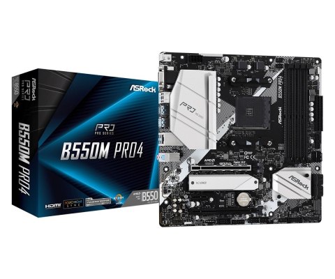 Płyta główna ASRock B550M Pro4 AM4 mATX z HDMI DDR4 4733+