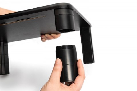 Podstawka pod monitor Digitus regulowana drewniana czarna do 10kg