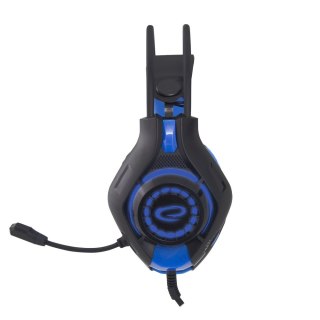Słuchawki Esperanza Deathstrike niebieskie gaming z mikrofonem USB