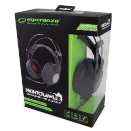 Słuchawki gaming Esperanza Nightcrawler stereo z mikrofonem podświetlane