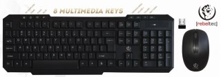 Zestaw bezprzewodowy Rebeltec Vortex klawiatura mysz 2 4GHz