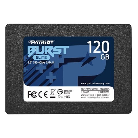 Dysk SSD Patriot Burst Elite 120GB SATA III 450MB/s czarny 2.5 nowoczesny