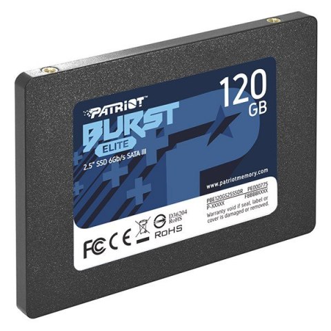 Dysk SSD Patriot Burst Elite 120GB SATA III 450MB/s czarny 2.5 nowoczesny