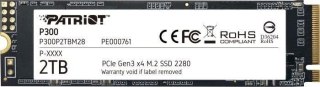 Dysk SSD Patriot P300 2TB M.2 PCIe Gen 3 szybki wewnętrzny