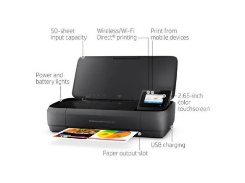 Drukarka HP Officejet 250 AiO mobilna wielofunkcyjna z Bluetooth Wi-Fi