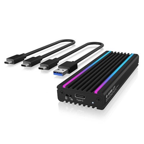 IcyBox IB-1824ML-C31 obudowa M.2 NVMe SSD z RGB aluminiowa