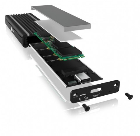 IcyBox IB-1824ML-C31 obudowa M.2 NVMe SSD z RGB aluminiowa