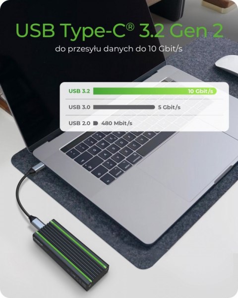 IcyBox IB-1824ML-C31 obudowa M.2 NVMe SSD z RGB aluminiowa
