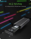 IcyBox IB-1824ML-C31 obudowa M.2 NVMe SSD z RGB aluminiowa