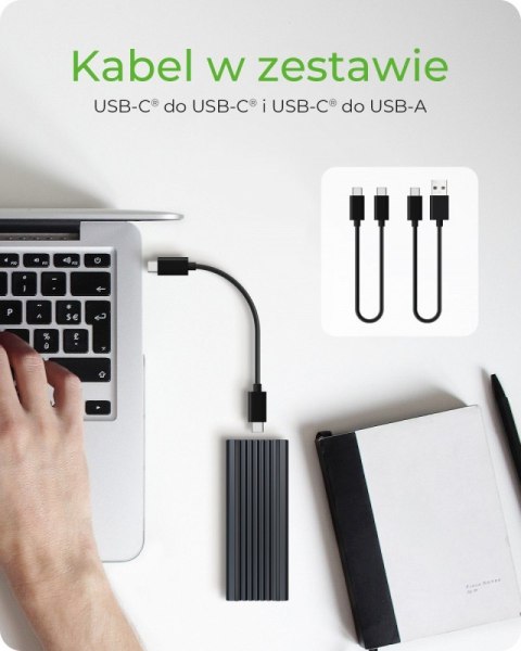 IcyBox IB-1824ML-C31 obudowa M.2 NVMe SSD z RGB aluminiowa