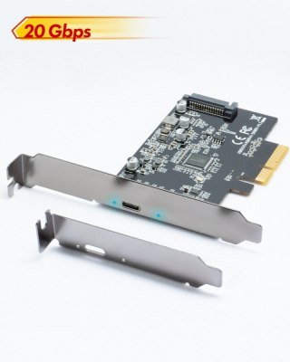 Karta PCIe IcyBox IB-PCI1901-C32 USB 3.2 Gen 2x2 szybki kontroler