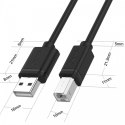 Kabel USB Unitek 2.0 AM-BM 3M czarny do drukarki