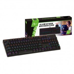 Klawiatura mechaniczna ART AK-51 podświetlana gamingowa USB czarna