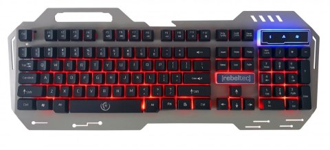 Klawiatura metalowa podświetlana gaming Rebeltec DISCOVERY 2 czerwona LED