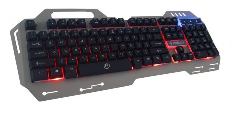 Klawiatura metalowa podświetlana gaming Rebeltec DISCOVERY 2 czerwona LED