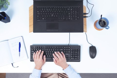 Klawiatura przewodowa Trust Primo cicha odporna na zalanie USB 1.8m