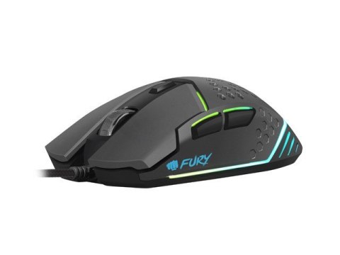Mysz Fury Battler 6400 DPI z podświetleniem RGB dla graczy