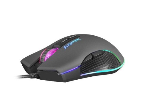 Mysz Fury Scrapper 6400 DPI RGB gamingowa z ergonomiczną budową