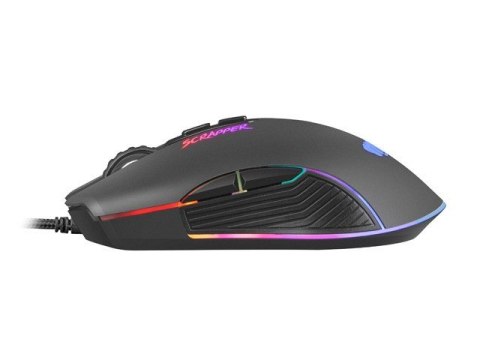 Mysz Fury Scrapper 6400 DPI RGB gamingowa z ergonomiczną budową