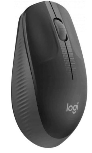 Mysz Logitech M190 bezprzewodowa pełnowymiarowa czarna z baterią AA