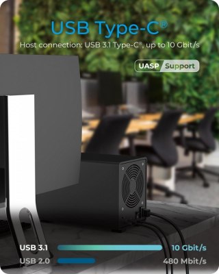 Obudowa IcyBox B-3805-C31 na 5 HDD 3,5 cala SATA USB 3.1