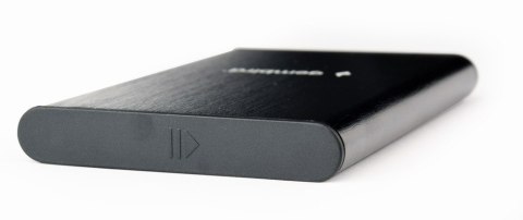 Obudowa zewnętrzna Gembird 2.5 USB 3.1 czarna ze szczotkowanego aluminium