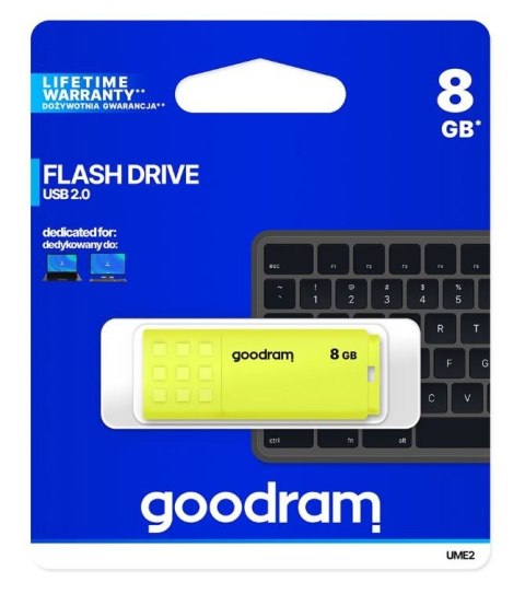 Pendrive GOODRAM UME2 8GB USB 2.0 żółty przenośna pamięć