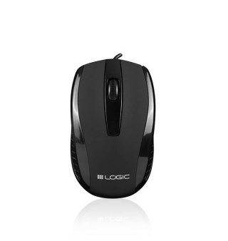 Mysz Optyczna Logic Concept LM-31 1000 DPI ergonomiczna przewodowa czarna