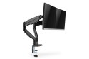 Ramię biurkowe Digitus podwójne do 2xLCD 32'' max. 18kg regulowane Ramię biurkowe Digitus podwójne do 2xLCD 32'' max. 18kg regulowane
