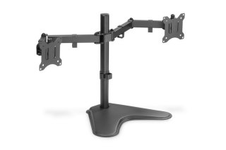 Stojak biurkowy Digitus 2xLCD uchylno-obrotowy czarny do monitorów 15-32"
