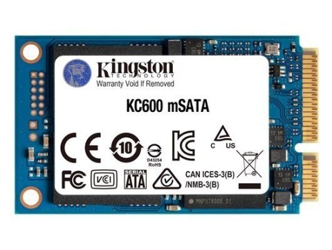 Dysk SSD Kingston SKC600 256GB mSATA 550 500 MB/s wydajny