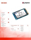 Dysk SSD Kingston SKC600 256GB mSATA 550 500 MB/s wydajny