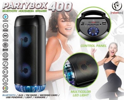 Głośnik Bluetooth PartyBox 400 Rebeltec przenośny z RGB 20W
