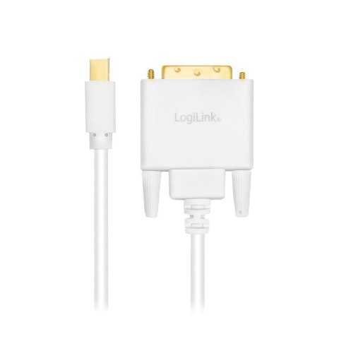 Kabel Mini DisplayPort do DVI 3m biały komputerowy wideo