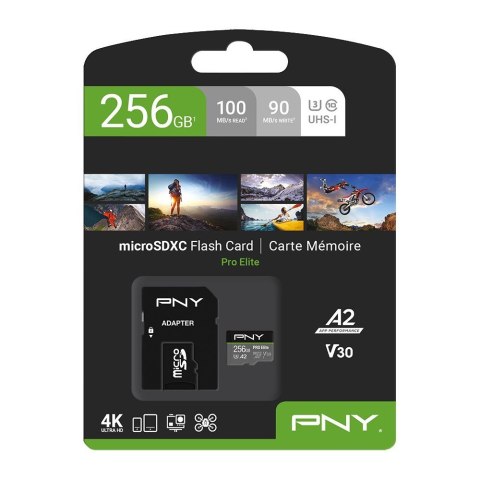 Karta pamięci PNY MicroSDXC 256GB U3 szybka 100MBs