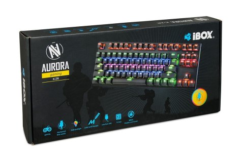 Klawiatura IBOX Aurora K2-R Gaming mechaniczna RGB z podświetleniem