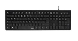Klawiatura przewodowa Hama KC-200 czarna pełnowymiarowa przeciwbryzgowa