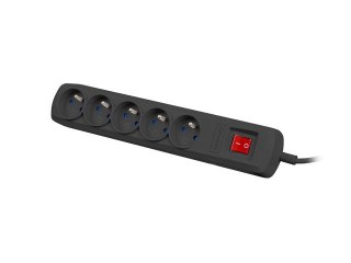 Listwa przeciwprzepięciowa Natec Bercy 400 5 gniazd czarna 3m