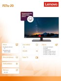 Monitor Lenovo ThinkVision P27u-20 27'' 4K UHD IPS Matowy