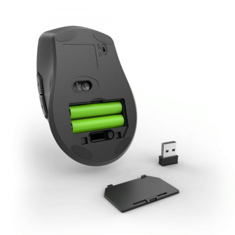 Mysz optyczna Hama Riano czarna leworęczna bezprzewodowa 6 przycisków