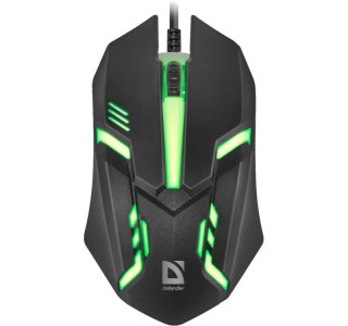 Mysz przewodowa Defender CYBER MB-560L optyczna czarna gamingowa z podświetleniem