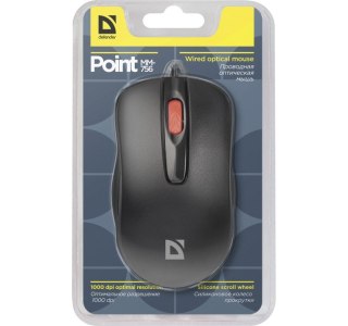 Mysz Defender POINT MM-756 optyczna przewodowa 1000dpi uniwersalna